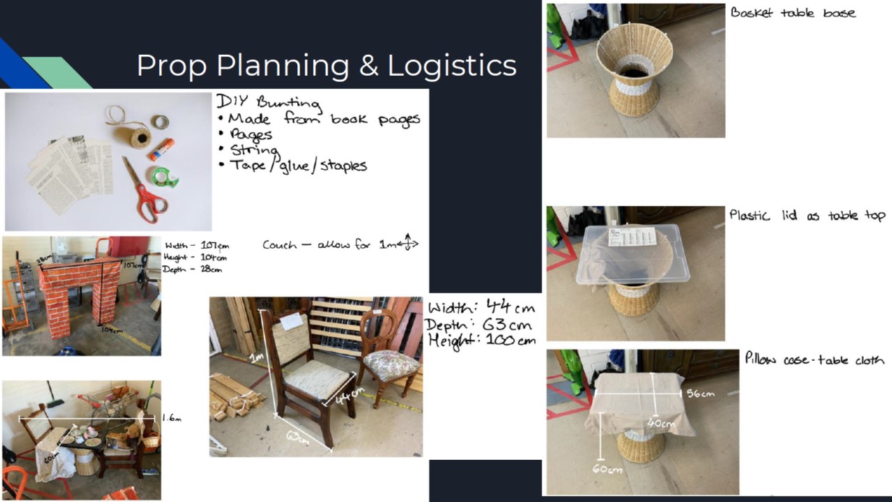 Prop planning and logistics