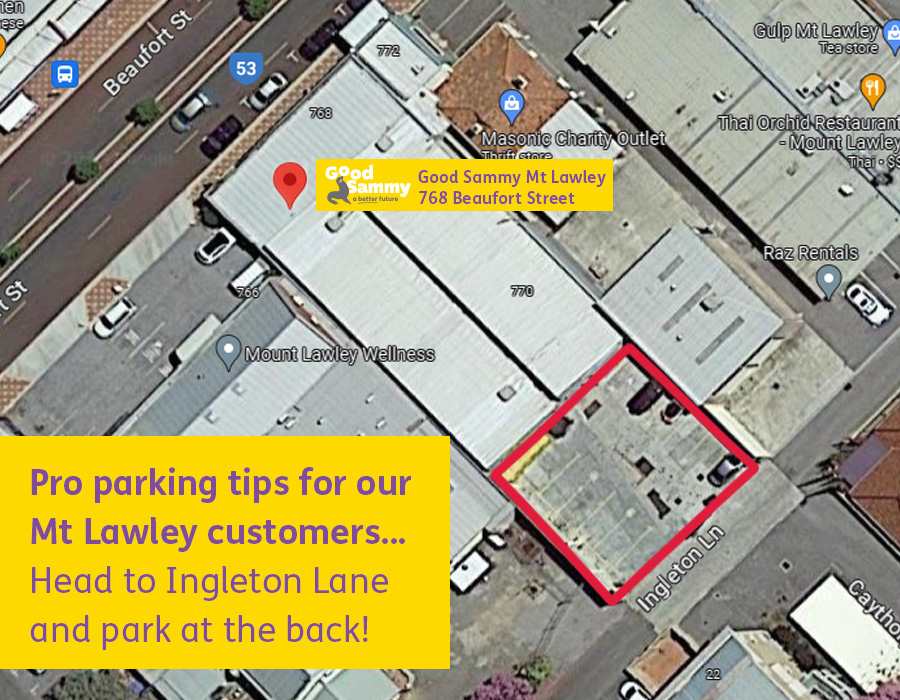 Map of parking in Mt Lawley