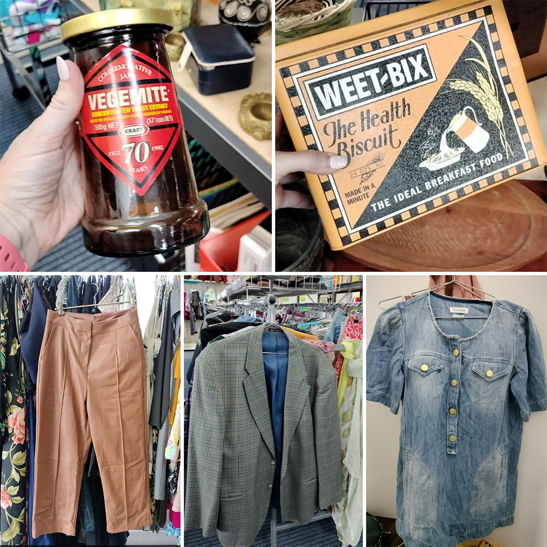 Collage of fun finds at Good Sammy South Lake