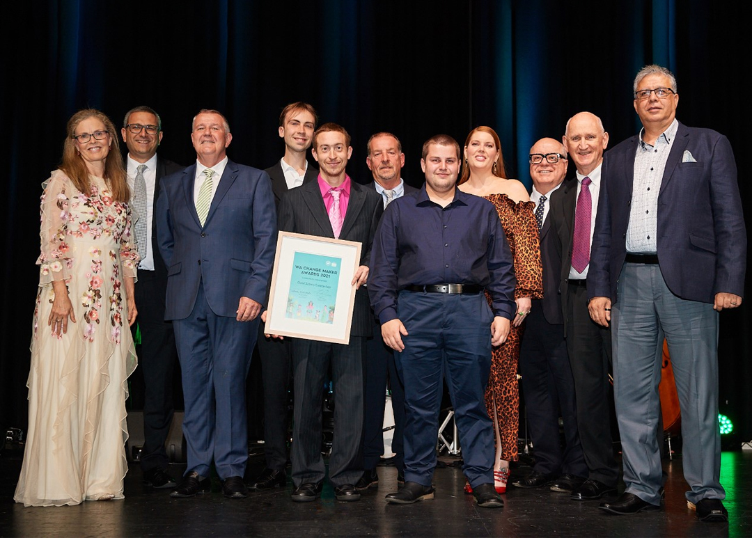 Good Sammy Enterprises team in group photo after winning CHange Makers award.