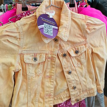 Peach denim jacket