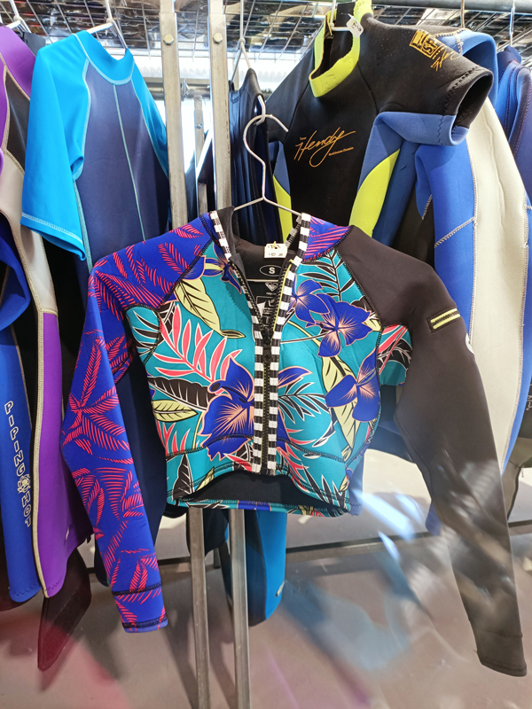 Colourful wetsuit top