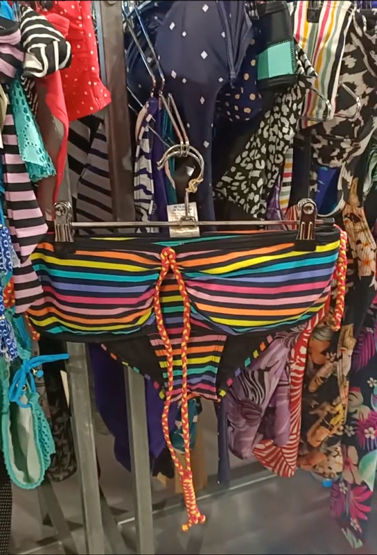 Colourful striped bikini