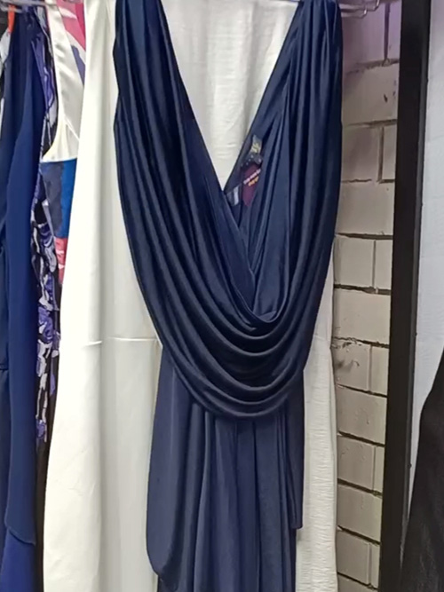 Grecian midi dress navy