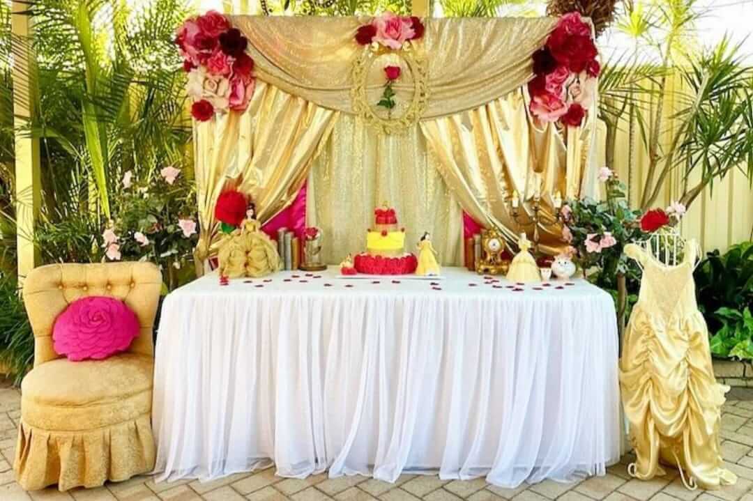A fancy party table and chairs