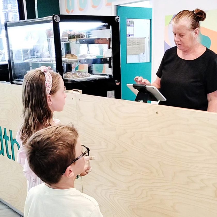 Good Thanks cafe kwinana picture of woman taking an order from children