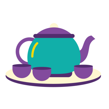 Cartoon of tea pot