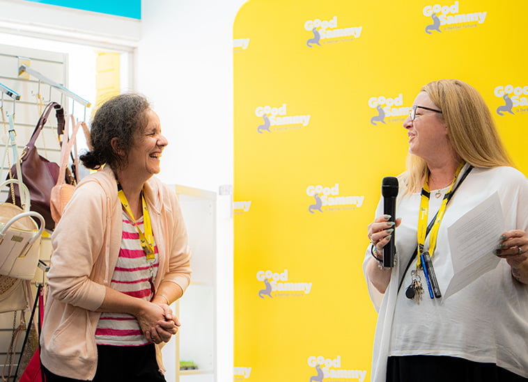 Fremantle store opening Good Sammy people laughing