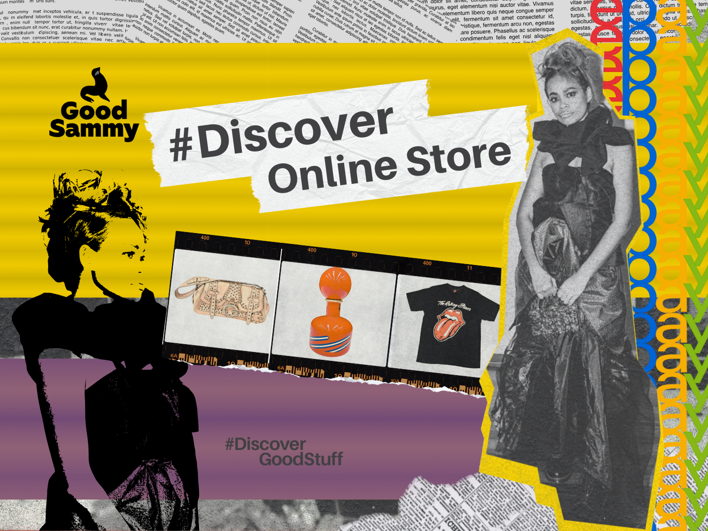 Image of fashion collage with the words "Discover Online Store". The image also includes the eBay logo.