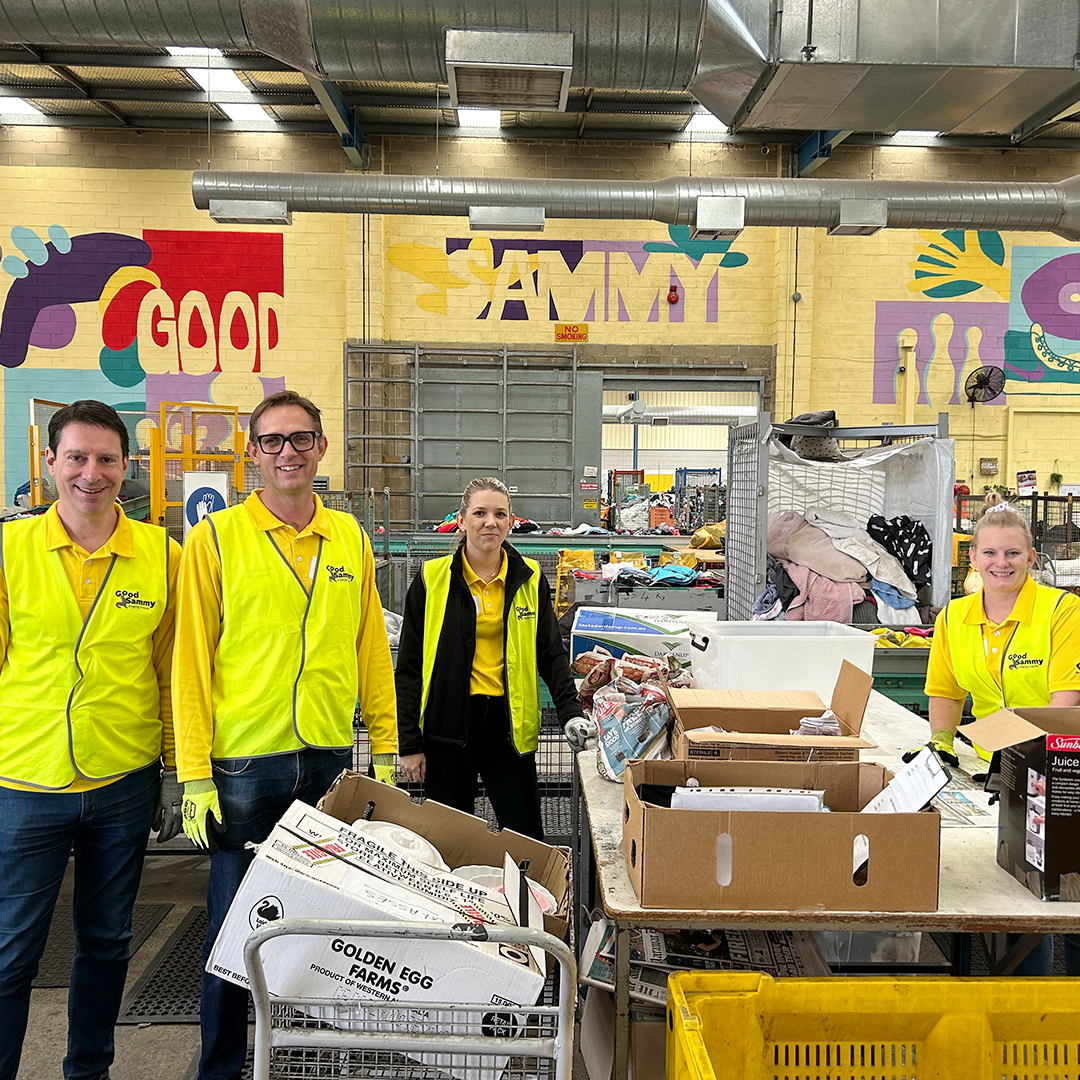 Members of staff from RAC WA volunteering at Good Sammy