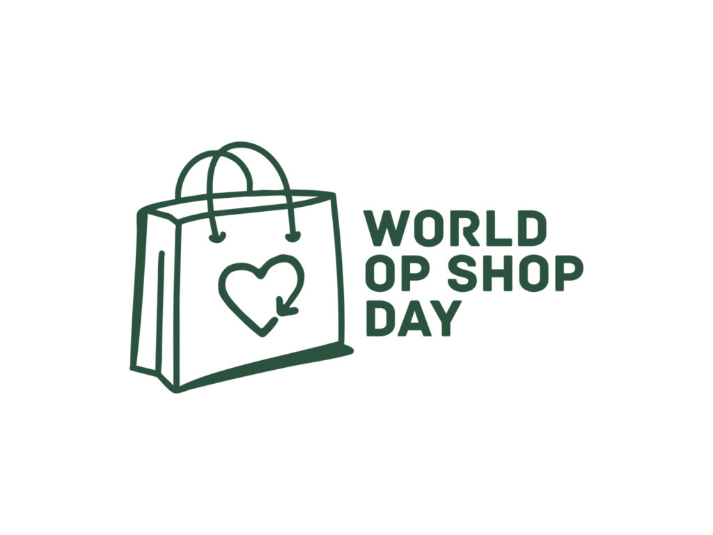 World Op Shop Day logo in green