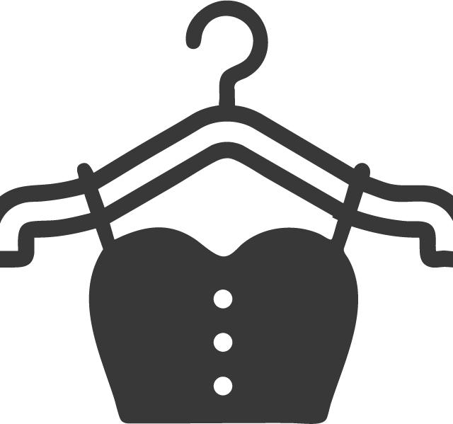 clothes on hanger icon